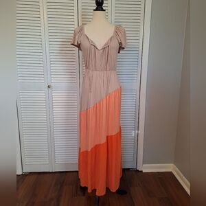 Cloth & Portrait Colorblock Maxi Dress Medium *box 2